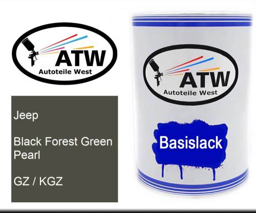 Jeep, Black Forest Green Pearl, GZ / KGZ: 500ml Lackdose, von ATW Autoteile West.